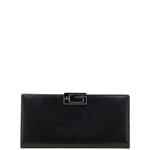 Gucci G logo Leather Long Wallet